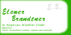 elemer brandtner business card