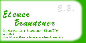 elemer brandtner business card